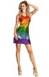 Glitzer Rainbow Paillettenkleid für Damen Supply